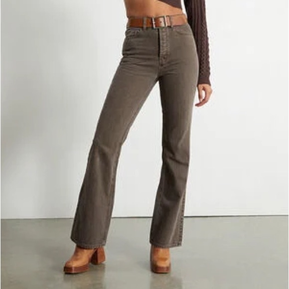 Pacsun Brown High Waisted Bootcut Jeans